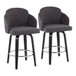 Dahlia - Contemporary Counter Stool (Set of 2) - Black Wood