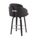 Dahlia - Contemporary Counter Stool (Set of 2) - Black Wood