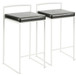 Fuji - Contemporary Stackable Counter Stool (Set of 2) - White Frame