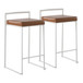Fuji - Contemporary Stackable Counter Stool (Set of 2) - White Frame