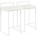 Fuji - Contemporary Stackable Counter Stool (Set of 2) - White Frame