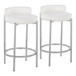 Chloe - Contemporary Counter Stool (Set of 2) - Chrome Frame