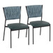 Tania - Braided Contemporary Chair With Faux Leather Seat (Set of 2)