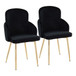Dahlia - Contemporary Dining Chair (Set of 2) - Gold Metal Frame