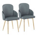 Dahlia - Contemporary Dining Chair (Set of 2) - Gold Metal Frame