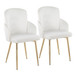 Dahlia - Contemporary Dining Chair (Set of 2) - Gold Metal Frame