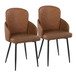 Dahlia - Contemporary Dining Chair (Set of 2) - Black Metal