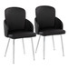 Dahlia - Contemporary Dining Chair (Set of 2) - Chrome Metal