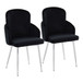 Dahlia - Contemporary Dining Chair (Set of 2) - Chrome Metal