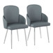 Dahlia - Contemporary Dining Chair (Set of 2) - Chrome Metal