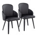 Dahlia - Contemporary Dining Chair (Set of 2) - Black Wood
