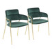 Napoli - Contemporary Chair (Set of 2) - Gold Metal
