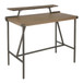 Gia - Industrial Counter Table - Wood-Pressed Grain Bamboo Top