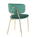 Bouton - Contemporary/Glam Chair (Set of 2) - Gold Metal Legs