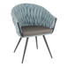 Matisse - Braided Contemporary Faux Leather Seat Chair