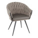 Matisse - Braided Contemporary Faux Leather Seat Chair