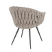 Matisse - Braided Contemporary Faux Leather Seat Chair