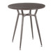 Clara - Industrial Round Dinette Table - Espresso Wood Top