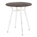 Clara - Industrial Round Dinette Table - Espresso Wood Top