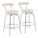 Rhonda - Contemporary Counter Stool (Set of 2) - Chrome Frame
