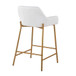 Daniella - Fixed-Height Counter Stool With Gold Frame (Set of 2)