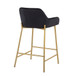 Daniella - Fixed-Height Counter Stool With Gold Frame (Set of 2)