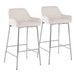 Daniella - Fixed-Height Bar Stool Set - Chrome Frame