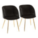 Luna - Contemporary Chair (Set of 2) - Gold Metal