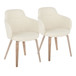 Boyne - Contemporary Dining / Accent Chair (Set of 2) - Whitewashed Wood Legs