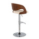 Pino - Adjustable Barstool With Swivel - Walnut And Cream Faux Leather