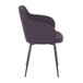 Boyne - Chair - Black Metal And Purple Noise Fabric