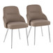 York - Upholstered Chair (Set of 2) - Chrome Metal Legs