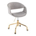 Curvo - Upholstered Task Chair - Gold Metal Base