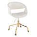 Curvo - Upholstered Task Chair - Gold Metal Base
