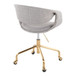Curvo - Upholstered Task Chair - Gold Metal Base