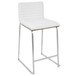 Mara - Contemporary Counter Stool (Set of 2) - Brushed Steel Frame