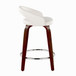 Grotto - Upholstered Fixed-Height Counter Stool With Mahogany Wood Base (Set of 2)
