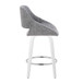 Cinch - Contemporary Fixed-Height Swivel Counter Stool (Set of 2) - White Wood And Chrome
