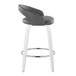 Cinch - Contemporary Fixed-Height Swivel Counter Stool (Set of 2) - White Wood Frame