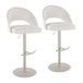 Renee - Adjustable Barstool (Set of 2) - Pearl Gray Base