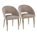 Renee - Upholstered Contemporary Chair (Set of 2) - Gold Metal Legs