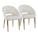 Renee - Upholstered Contemporary Chair (Set of 2) - Gold Metal Legs