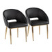 Renee - Upholstered Contemporary Chair (Set of 2) - Gold Metal Legs