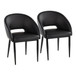 Renee - Upholstered Contemporary Chair (Set of 2) - Black Metal Legs