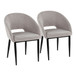 Renee - Upholstered Contemporary Chair (Set of 2) - Black Metal Legs