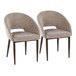 Renee - Upholstered Contemporary Chair (Set of 2) - Walnut Metal Legs