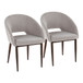 Renee - Upholstered Contemporary Chair (Set of 2) - Walnut Metal Legs