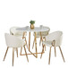 Cosmo - Claire Contemporary/Glam 5 Piece Dining Room Set