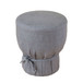 Elsie - Linen Upholstered Pouf - Gray