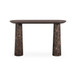 Braya - Faux Emperador Marble Console Table - Dark Brown